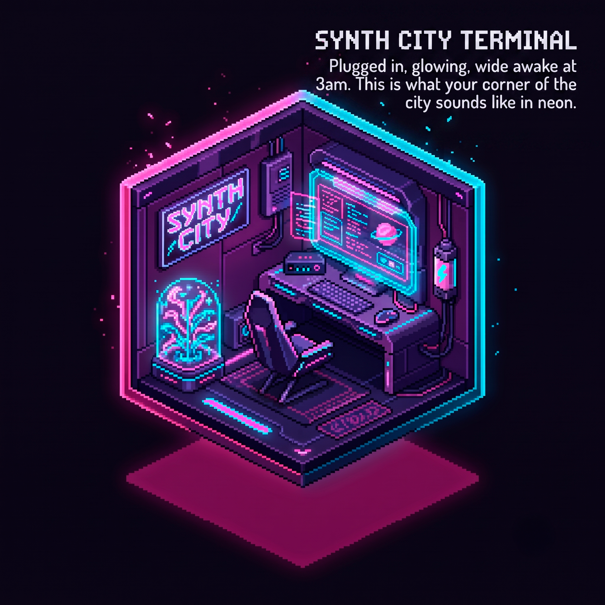 Synth City Terminal Pixel Room